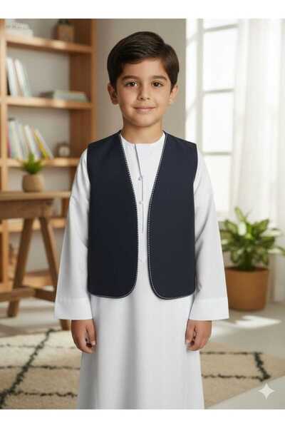 Aktham Summer vest for boys and young men with a drawstring – light elegance with a luxurious heritage style ✨