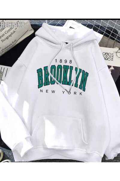 YRN COLLECTION سويت شيرت للجنسين للنساء والرجال 1898 بروكلين مطبوع بغطاء رأس ...