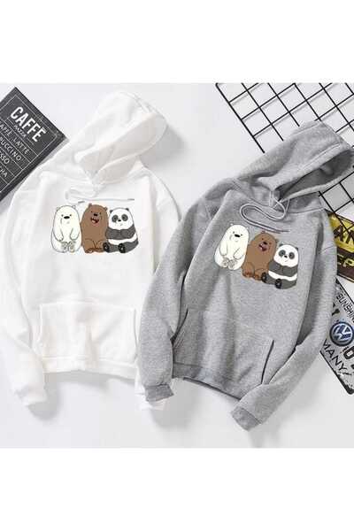 YRN COLLECTION Set de 2 hanorace cu glugă, unisex, pentru femei și bărbați, c...