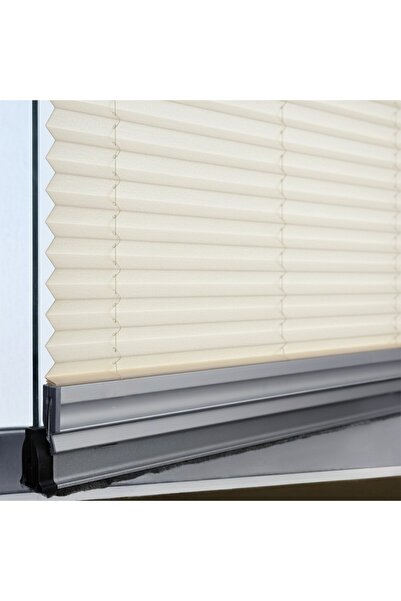 PerdoRa Home Krem Katlanabilir Cam Balkon PVC Plise Perde - ev, ofis perdesi ...