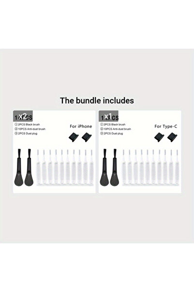 choice2 طقم تنظيف منفذ شحن الهاتف المحمول مكون من 14 قطعة لإزالة الغبار، مناسب لأجهزة آيفون والهواتف العالمية...
