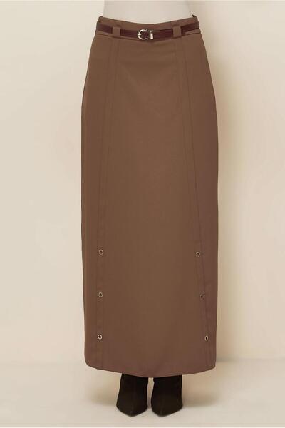 Alvina Belted Skirt with Eyelet Detail 60707