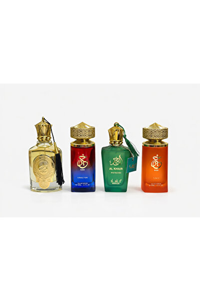 Al Khair Set 4 Parfumuri Orientale Damă – Nouf, Karri Confection, Pistachio & Karri Fusion 400ML