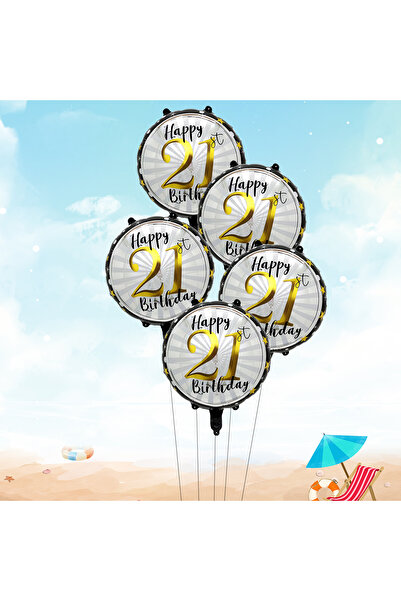 Choice بالونات عيد ميلاد مقاس 18 بوصة، 5 قطع، لأعياد الميلاد 21، 30، 40، 50، ...