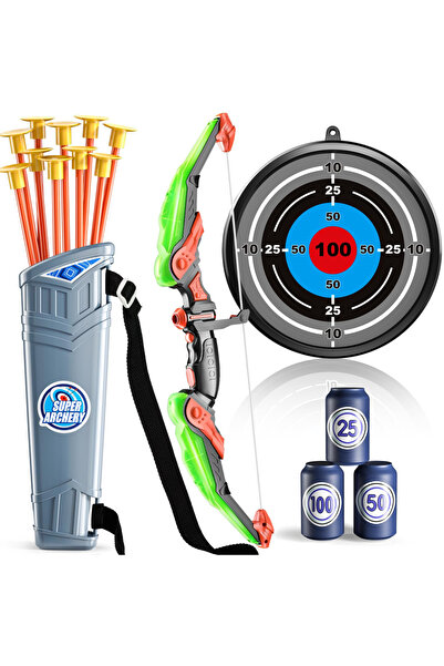 Choice مجموعة قوس وسهم للأطفال، قوس وسهم بإضاءة LED، مجموعة ألعاب رماية للأطف...