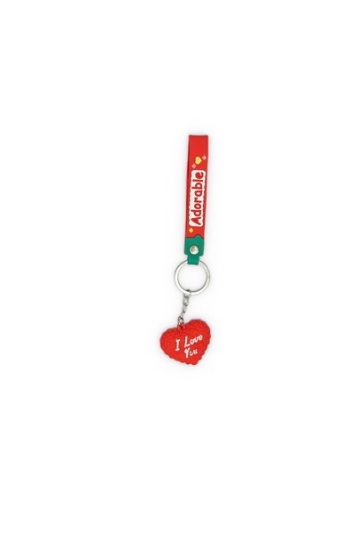 shop Heart Shaped Red Pvc Keychain – Eco-Friendly, Gift Valentine's Day