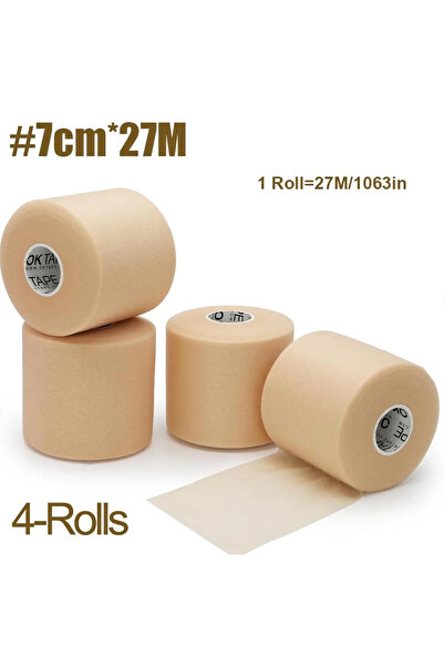 Choice 7 سم × 27 م (4 لفات) 4 لفات من شريط لاصق رياضي إسفنجي، شريط لاصق سفلي ...