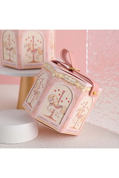 choice2 علب هدايا كرتونية دوارة ذهبية بنقشة الشمبانيا (5 أو 10 قطع) - تغليف ه...