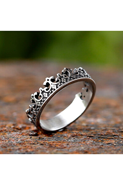 Choice 7 كما هو موضح، موضة 2024، خاتم فريد بتصميم صليب وتاج من الفولاذ المقاو...