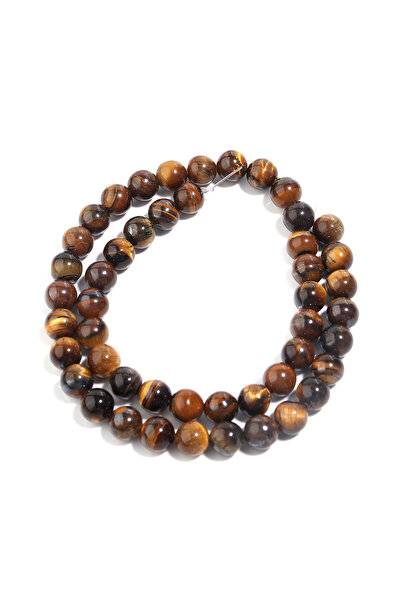 Choice4 8mm(approx 42pcs) 1 String Natural Yellow Tiger Eye Stone Bead 4-14mm...