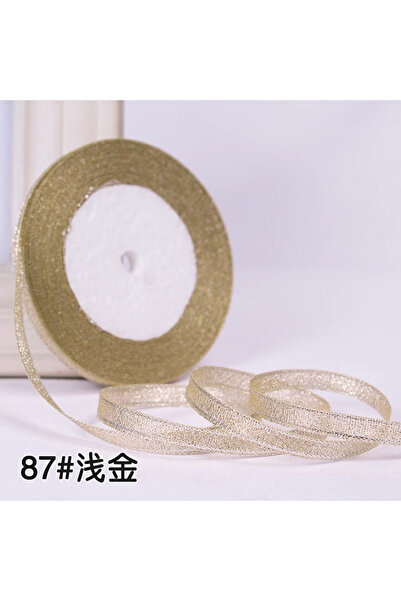 Choice 87 شريط حريري ساتان لامع فضي وذهبي، 6 مم، 25 ياردة، 25 ياردة، 6 مم، لت...