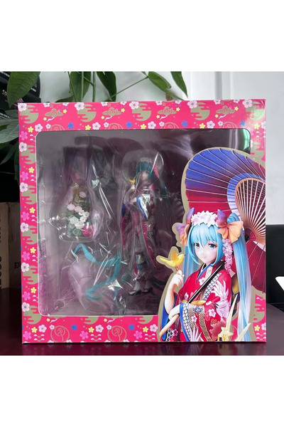 Choice3 بانداي مع صندوق، شخصية هاتسون ميكو من أنمي، مظلة، كيمونو، أقوى، تمثال...