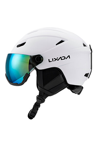 Choice خوذة تزلج متكاملة من ليكسادا باللون الأبيض للرجال والنساء، خوذة تزلج ع...