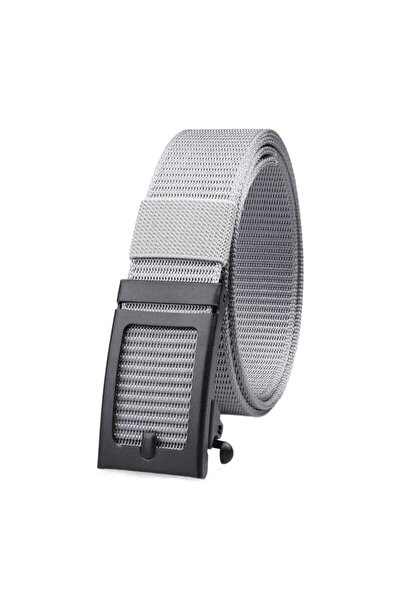 Choice Grey A Men's Automatic Buckle Canvas Belt, Available In 6 Colors, Suitable For Outdoor Sports.