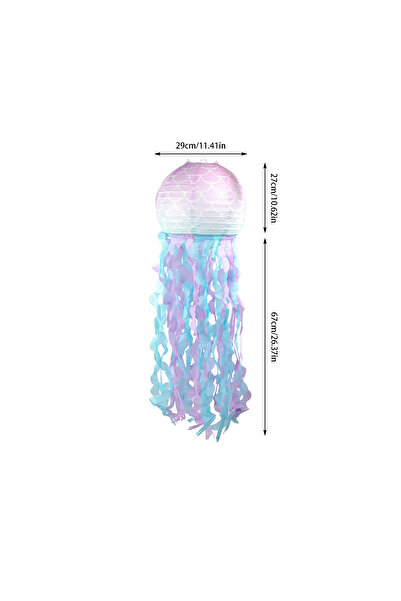 Choice3 gradient Mermaid Jellyfish Paper Lantern DIY Hanging Little Mermaid T...