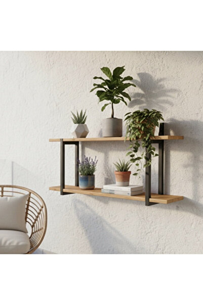 Ahlat Ağacı Ahşap Atölyesi Ahşap Çok Amaçlı Duvar Rafı Dekoratif Ahşap Raf Mu...
