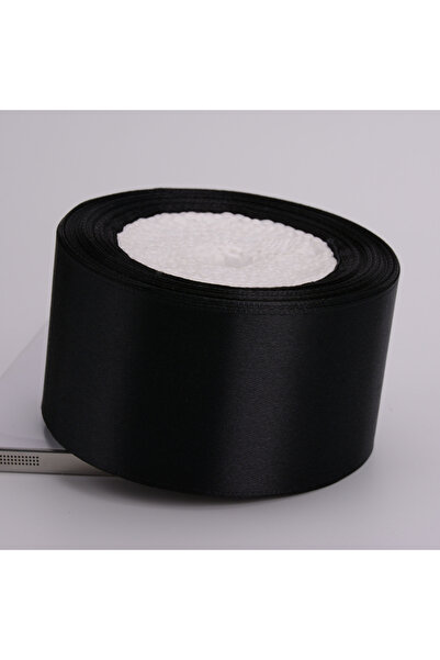 Choice شريط ساتان أسود ذو وجه واحد، طوله ٢٢ مترًا وعرضه ٥ سم، متوفر بأطوال ٦-...