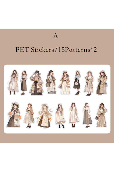choice2 A Journamm 30pcs/pack PET Hand Account Stickers DIY Scrapbooking Coll...
