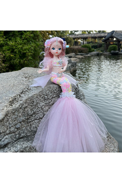 Choice دمية حورية البحر وردية فاتحة اللون، طولها 45 سم/17.72 بوصة، لعبة فتاة،...