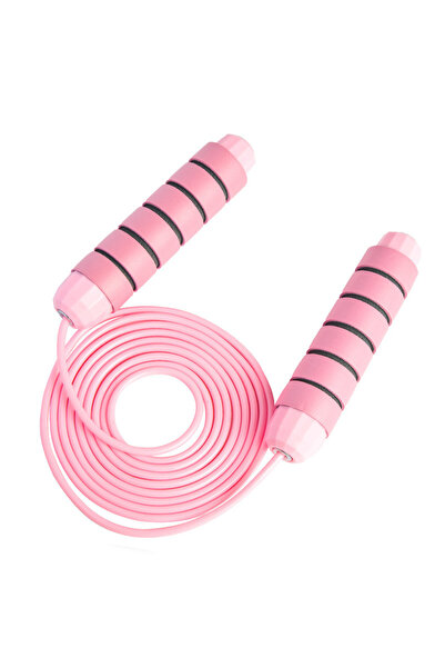 Choice حبل قفز وردي اللون مزود بمحامل كروية، قابل للتعديل، مقاوم للتشابك، مصن...