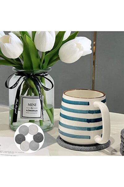 Arabest Hand-woven round placemat, heat-resistant, used for coffee table (4.3...