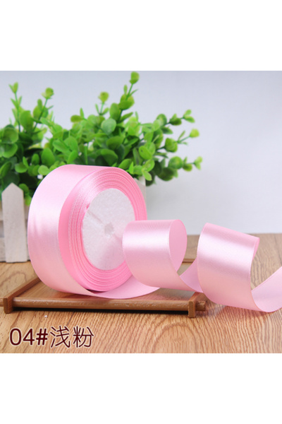 Choice شريط ساتان حريري وردي فاتح 40 مم، طول 22 متر/لفة، متوفر بأطوال 6 مم، 1...