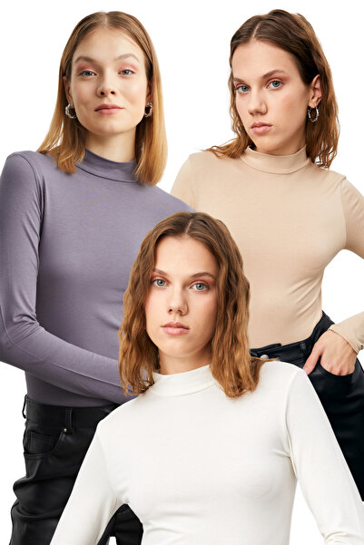 Ladima Women's Cream Gray White 3-Piece Body