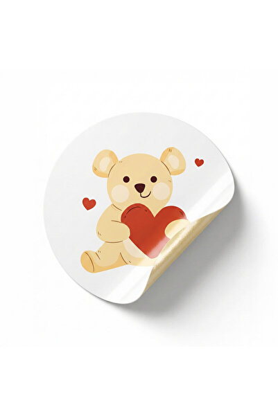 koliciabla ملصق 'الدب اللطيف' (4×4 سم) - 54 قطعة |   لمسة حلوة لطرودك