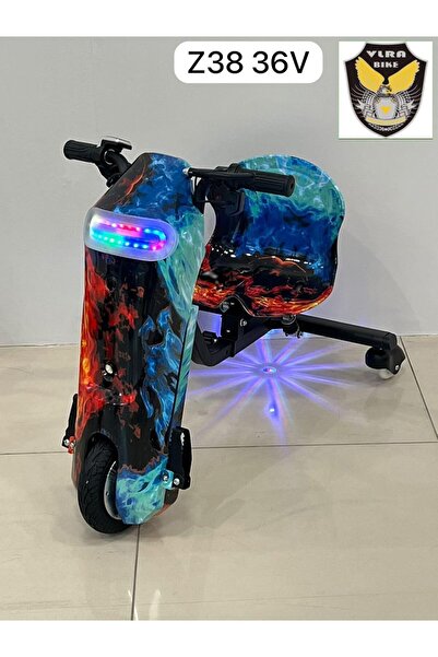 Bionatura سكوتر كهربائي انزلاقي بزاوية 360 درجة، 36 فولت، موسيقى بلوتوث، أضوا...