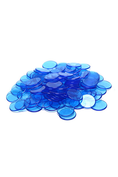 Choice4 Blue 100pcs 19mm Poker Chips Count Bingo Chips Bingo Game Cards Plast...