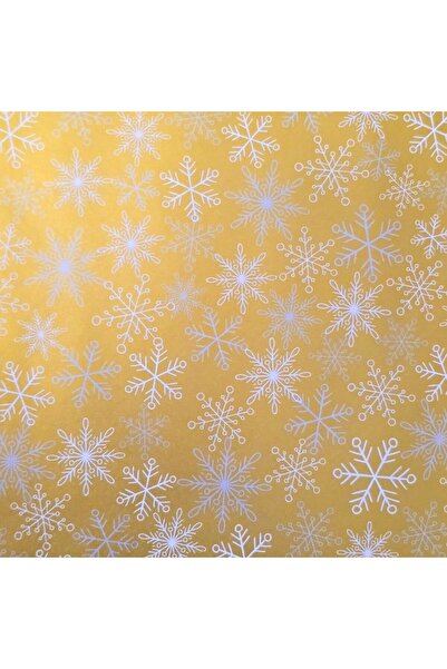 REX Gift wrapping paper, gold color, white flakes, 200x70 cm