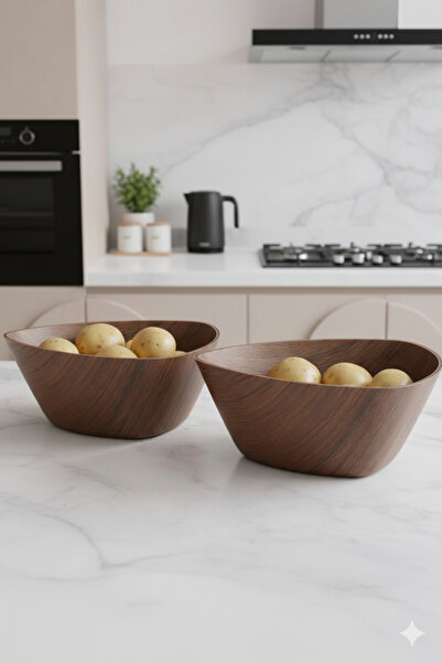 CASTEROLİ وعاء مثلث متوسط الحجم بمظهر الأكاسيا - طبيعي وأنيق وعملي - 16×16×7....