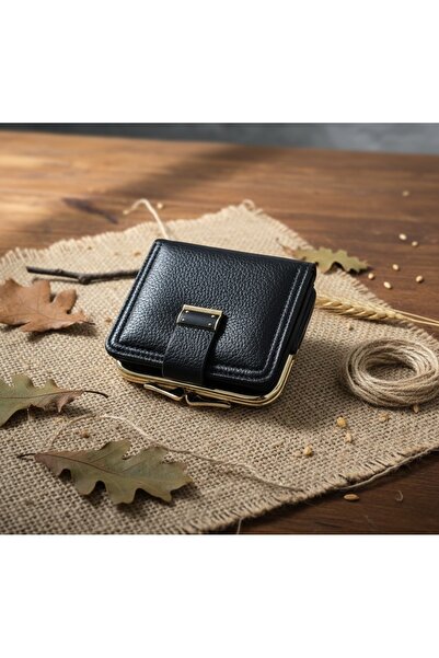 PASSTELL Kadın Metal Klipsli Bozuk Para Koyma Detaylı Küçük Boy İthal Deri Cü...