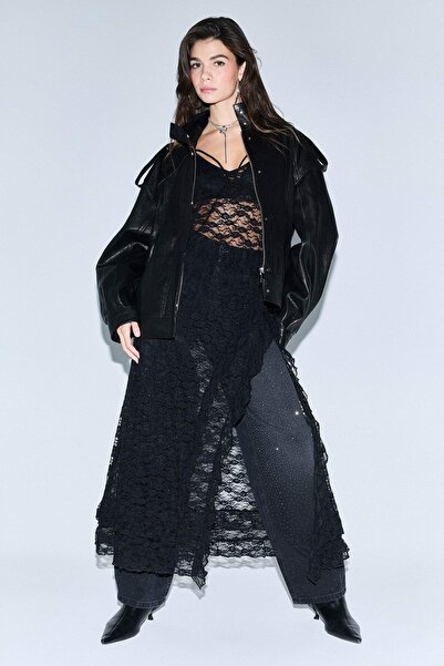 DeFacto Παντελόνι με ψηλόμεσο μονόχρωμο τζιν που πλένεται G1737AX25WN