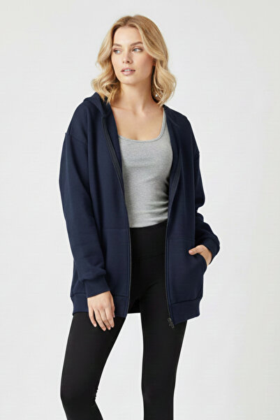 UNCİA OUTDOORS Γυναικεία ζακέτα με φερμουάρ και κουκούλα, Oversize, Άνετη εφα...