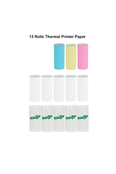 choice2 طابعة ملصقات صغيرة ذكية تعمل بتقنية البلوتوث، مزودة بـ 13 لفة ورق، تعمل بتقنية الطباعة الحرارية بدون حبر، وتأتي مع لفائف ورق حراري.