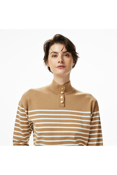 Tommy Hilfiger Jersey Gold Kadın Bej Kazak