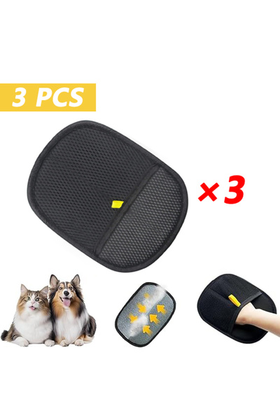 Choice3 قفازات إزالة شعر الحيوانات الأليفة القابلة لإعادة الاستخدام، مقاس 20×...