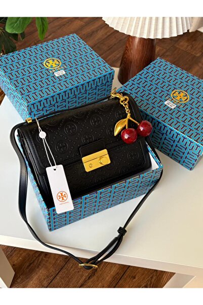 the finest store حقيبة توري بوش(ماستر) اسود مع ميدالية الكرز والملحقات