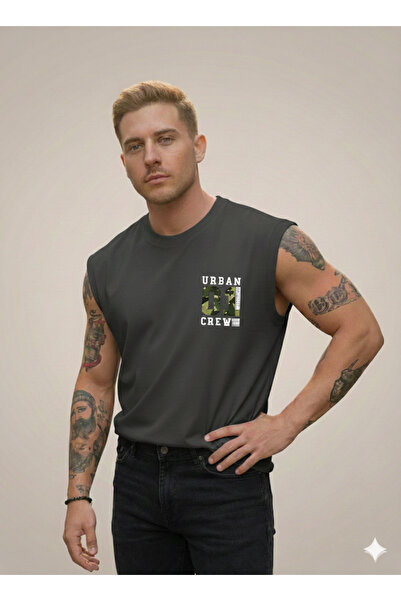 FAVORİST 01 Urban Printed Zero Kol T-Shirt