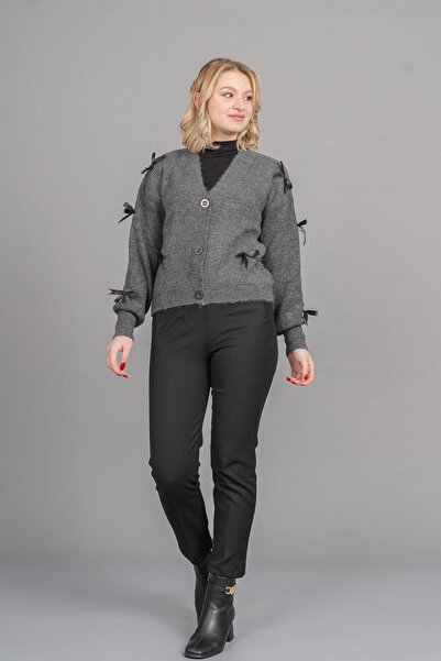 MissVina Esta Fiyonk Detailed Knitwear Wool Coat Cardigan 25507