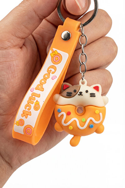 shop Colorful Donut (Donut) Rubber Keychain – Fun Design, Lightweight and Durable