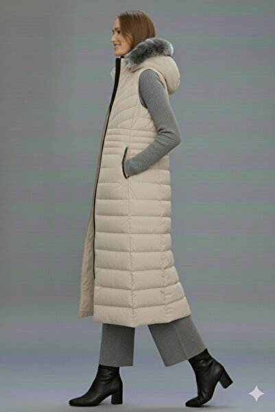 benguen Long Inflatable Vest K9184 Beige