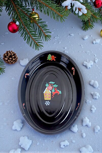 İnci Emaye 36 No Emaye Fırın Tepsi Oval Tepsi 36 Cm