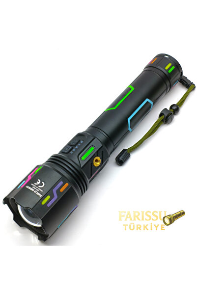 farissu Gold Orion OR-G640 Zoomlu Şarjlı El Feneri 6000 Lümen 3 KM Menzil