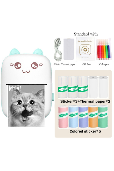 choice2 C9-BLUE-DYZ-10PCS C9 mini HD printer portable sticker label Printer Bluetooth pocket thermal printer