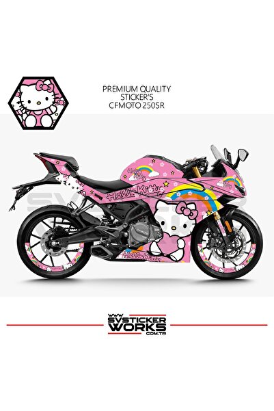 ARONA CFMOTO 250SR Hello Kitty Kaplama Desen Motor Kaplama Modeli Hazır Kit