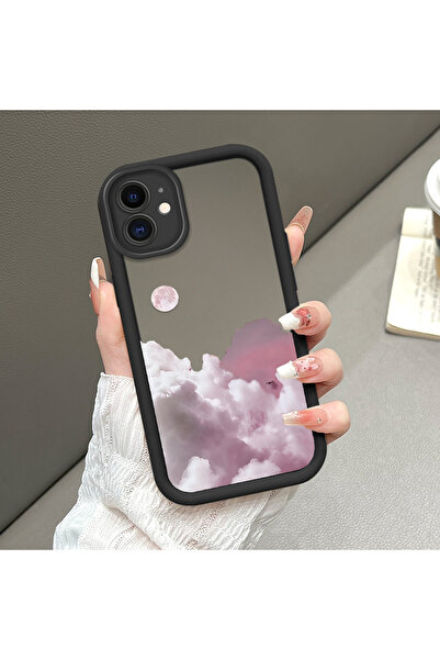 ucuc حافظة سيليكون سوداء مقاومة للسقوط متوافقة مع هاتف iPhone 11، ذات وجه مرآ...