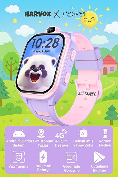 Saatistan Çocuklar İçin Akıllı Saat, GPS, Kamera, Görüntülü Görüşme, 4G Plus