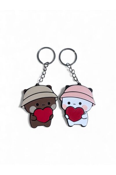 ADA 3D Çifti Sevgiliye Hediye Dudu ve Bubu Temalı Ikili Anahtarlık Çanta Akse...